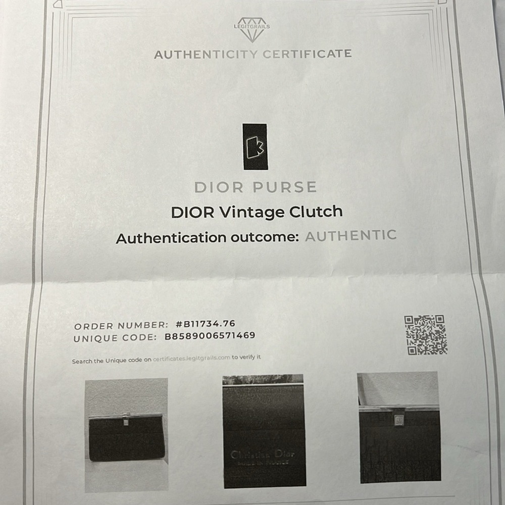 Dior Dark Navy Monogram Clutch with Gold Hardware - Picture 10 of 10